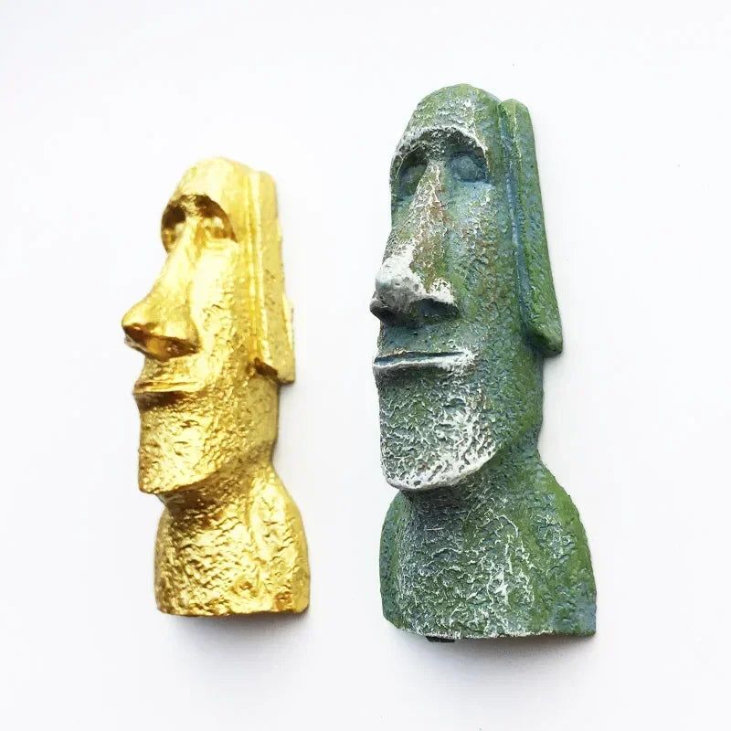 Chile Fridge Magnet tourist souvenir Easter Island Mysterious Figure Resin Boutique Refrigerator Magnets Collection - Grand Goldman