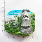 Chile Fridge Magnet tourist souvenir Easter Island Mysterious Figure Resin Boutique Refrigerator Magnets Collection - Grand Goldman