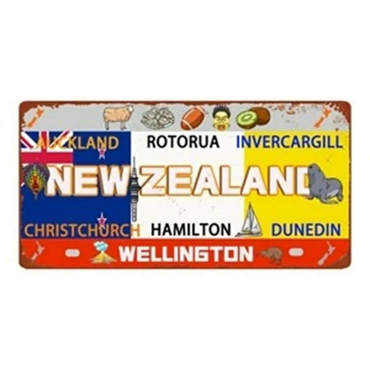 Chile Finland Iceland Flag Metal Tin Signs Vintage Plaque Auto License Plate Embossed Tag Garage Bars Pubs Clubs Home Wall Decor - Grand Goldman