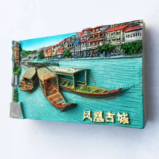 China Fridge Manets Hunan Fenghuang Ancient City Tourism Memorial Zhangjiajie Lijiang Magnets for Refrigerators Sticker Decor - Grand Goldman