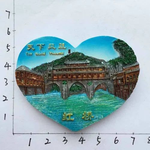 China Fridge Manets Hunan Fenghuang Ancient City Tourism Memorial Zhangjiajie Lijiang Magnets for Refrigerators Sticker Decor - Grand Goldman