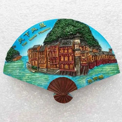 China Fridge Manets Hunan Fenghuang Ancient City Tourism Memorial Zhangjiajie Lijiang Magnets for Refrigerators Sticker Decor - Grand Goldman