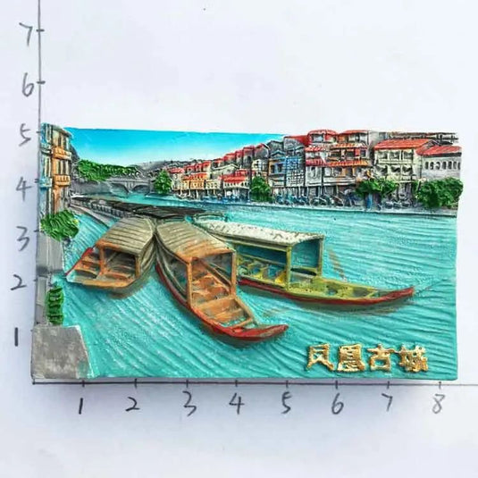 China Fridge Manets Hunan Fenghuang Ancient City Tourism Memorial Zhangjiajie Lijiang Magnets for Refrigerators Sticker Decor - Grand Goldman