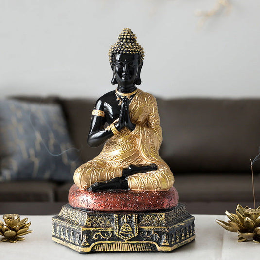 Chinese Feng Shui Ornaments of Ping An Buddha Statue - Grand Goldman