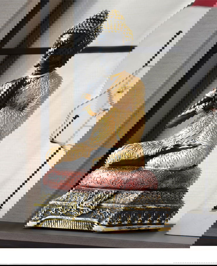 Chinese Feng Shui Ornaments of Ping An Buddha Statue - Grand Goldman