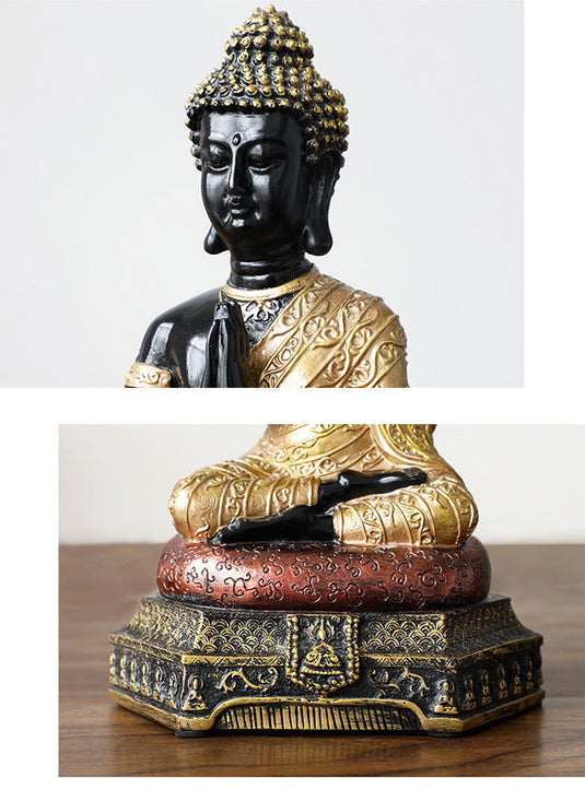 Chinese Feng Shui Ornaments of Ping An Buddha Statue - Grand Goldman