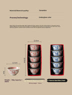 Chinese Style Ceramic Bowl Home Rice Bowl Set - Grand Goldman