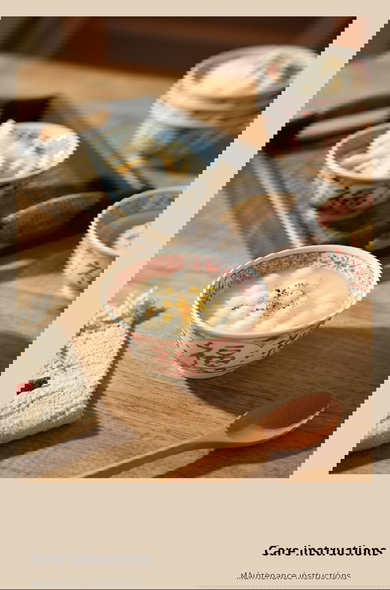 Chinese Style Ceramic Bowl Home Rice Bowl Set - Grand Goldman