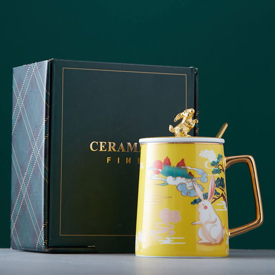 Chinese Style Ceramic Cup Gift Box Office - Grand Goldman