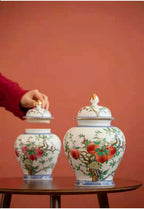 Chinese Style Ceramic Pot Tea Caddy Large General Can Porcelain Jar Sealed Storage Tank Flower Vase Container Home Decoration - Grand Goldman