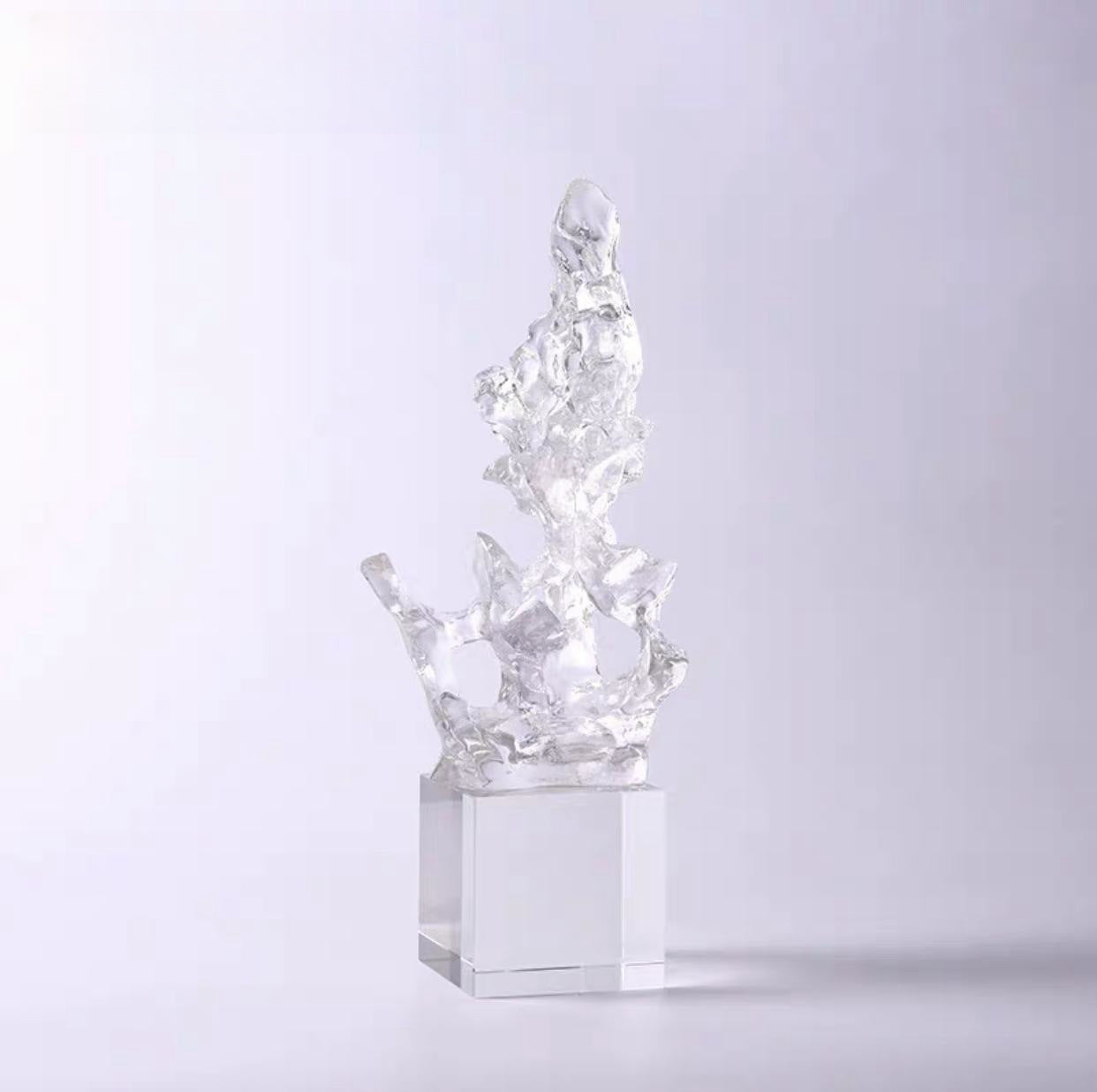 Chinese Style Entrance Decoration Transparent Resin Sculpture Art Decorations - Grand Goldman