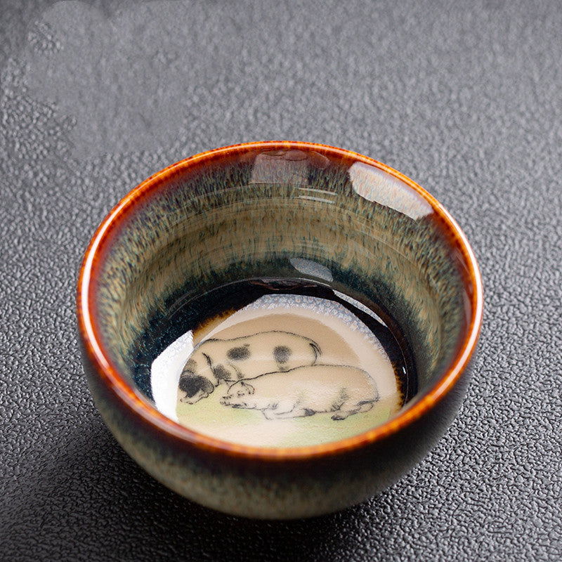 Chinese Zodiac Kung Fu Ceramic Artisanal Tea Cup Set - Grand Goldman