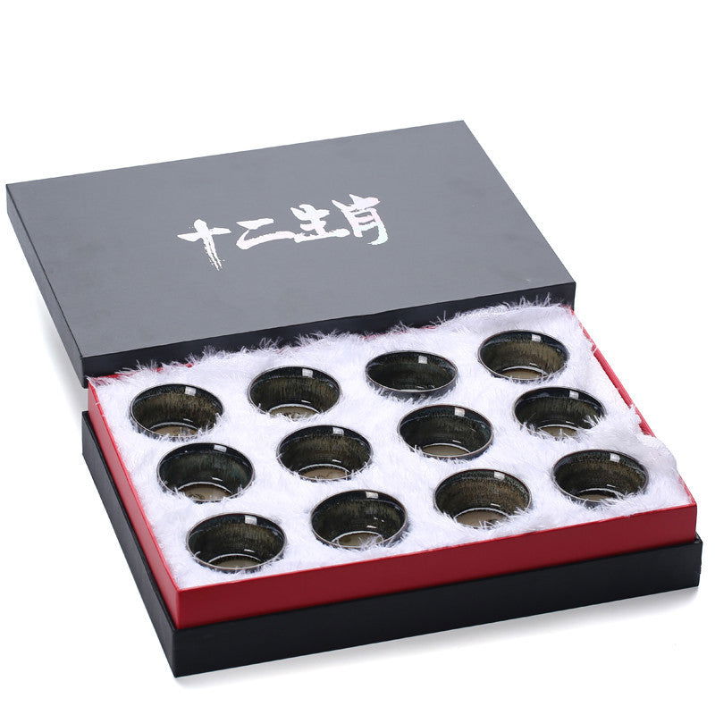 Chinese Zodiac Kung Fu Ceramic Artisanal Tea Cup Set - Grand Goldman