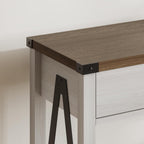 ChooChoo 47'' Farmhouse Console Table with Drawer, Entryway Table with Storage Shelf, Rustic A-Design Sofa Table for Hallway, Entrance, Living Room, Rustic Brown - Grand Goldman