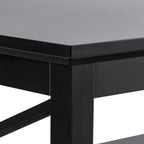 ChooChoo Oxford Coffee Table with Thicker Legs, Black Wood Coffee Table with Storage for Living Room - Grand Goldman