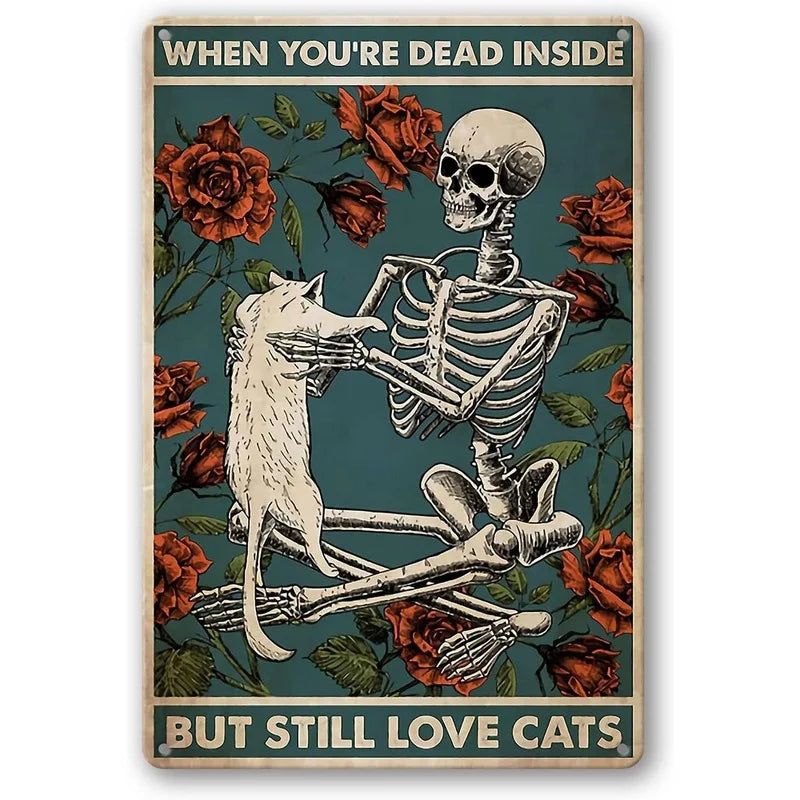 Choose Something Fun Skull Metal Tin Signs Posters Plate Wall Decor for Garage Bars Man Cave Cafe Clubs Retro Posters Plaque - Grand Goldman