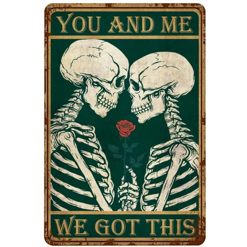 Choose Something Fun Skull Metal Tin Signs Posters Plate Wall Decor for Garage Bars Man Cave Cafe Clubs Retro Posters Plaque - Grand Goldman