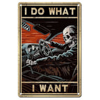 Choose Something Fun Skull Metal Tin Signs Posters Plate Wall Decor for Garage Bars Man Cave Cafe Clubs Retro Posters Plaque - Grand Goldman