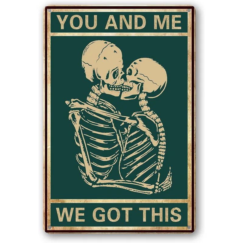 Choose Something Fun Skull Metal Tin Signs Posters Plate Wall Decor for Garage Bars Man Cave Cafe Clubs Retro Posters Plaque - Grand Goldman