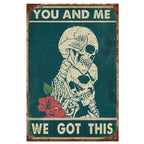 Choose Something Fun Skull Metal Tin Signs Posters Plate Wall Decor for Garage Bars Man Cave Cafe Clubs Retro Posters Plaque - Grand Goldman