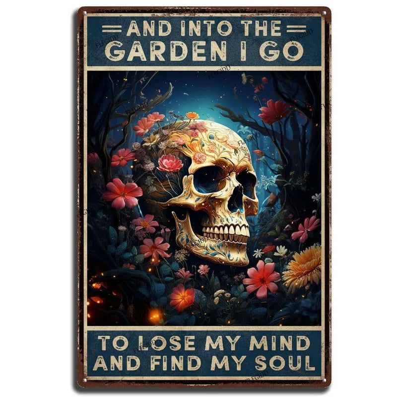 Choose Something Fun Skull Metal Tin Signs Posters Plate Wall Decor for Garage Bars Man Cave Cafe Clubs Retro Posters Plaque - Grand Goldman