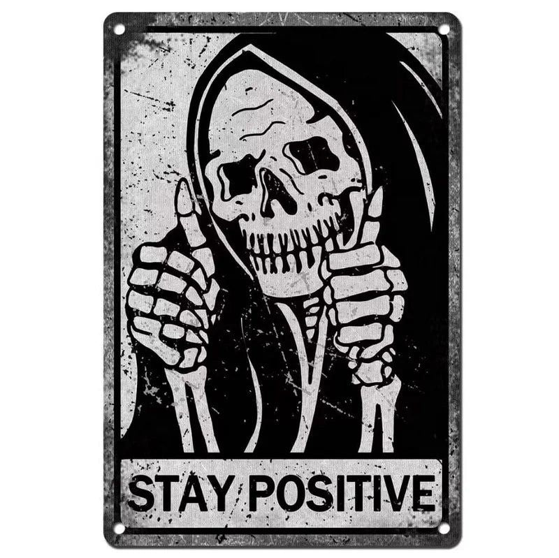 Choose Something Fun Skull Metal Tin Signs Posters Plate Wall Decor for Garage Bars Man Cave Cafe Clubs Retro Posters Plaque - Grand Goldman