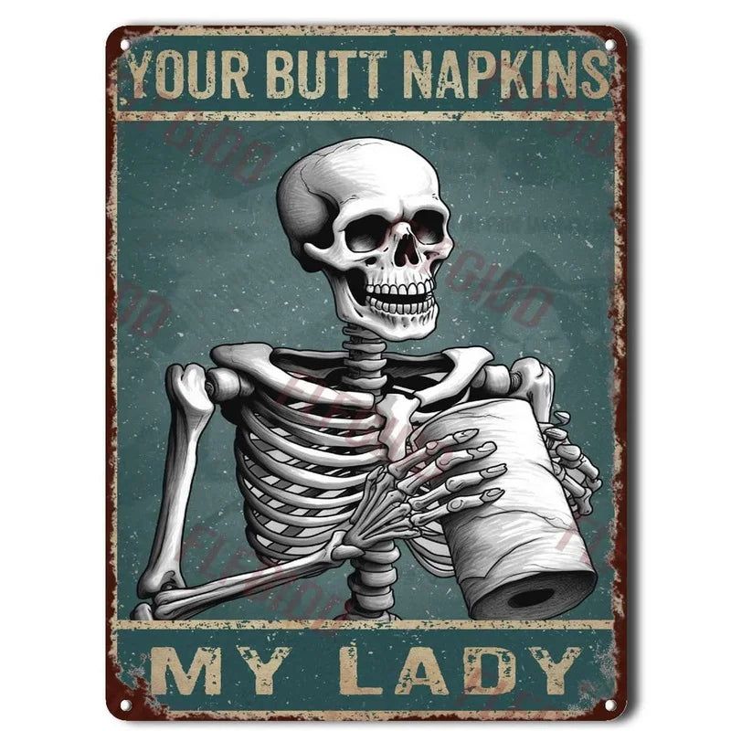 Choose Something Fun Skull Metal Tin Signs Posters Plate Wall Decor for Garage Bars Man Cave Cafe Clubs Retro Posters Plaque - Grand Goldman