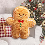 Christmas Gingerbread Man Pillow Cute Throw Pillows Stuffed Gingerbread Shaped Pillow Soft Gingerbread Pillow for Christmas Cushion Sofa Party Decorations,Brown,11.8 Inch - Grand Goldman