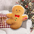 Christmas Gingerbread Man Pillow Cute Throw Pillows Stuffed Gingerbread Shaped Pillow Soft Gingerbread Pillow for Christmas Cushion Sofa Party Decorations,Brown,11.8 Inch - Grand Goldman