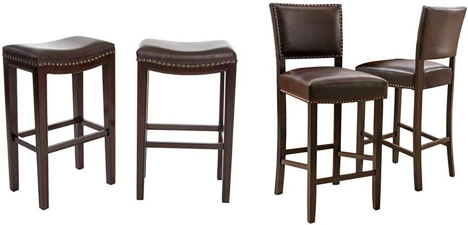 Christopher Knight Home Avondale Backless Bar Stools,12"D x 18.13"W x 30"H, 2-Pcs Set, Brown - Grand Goldman
