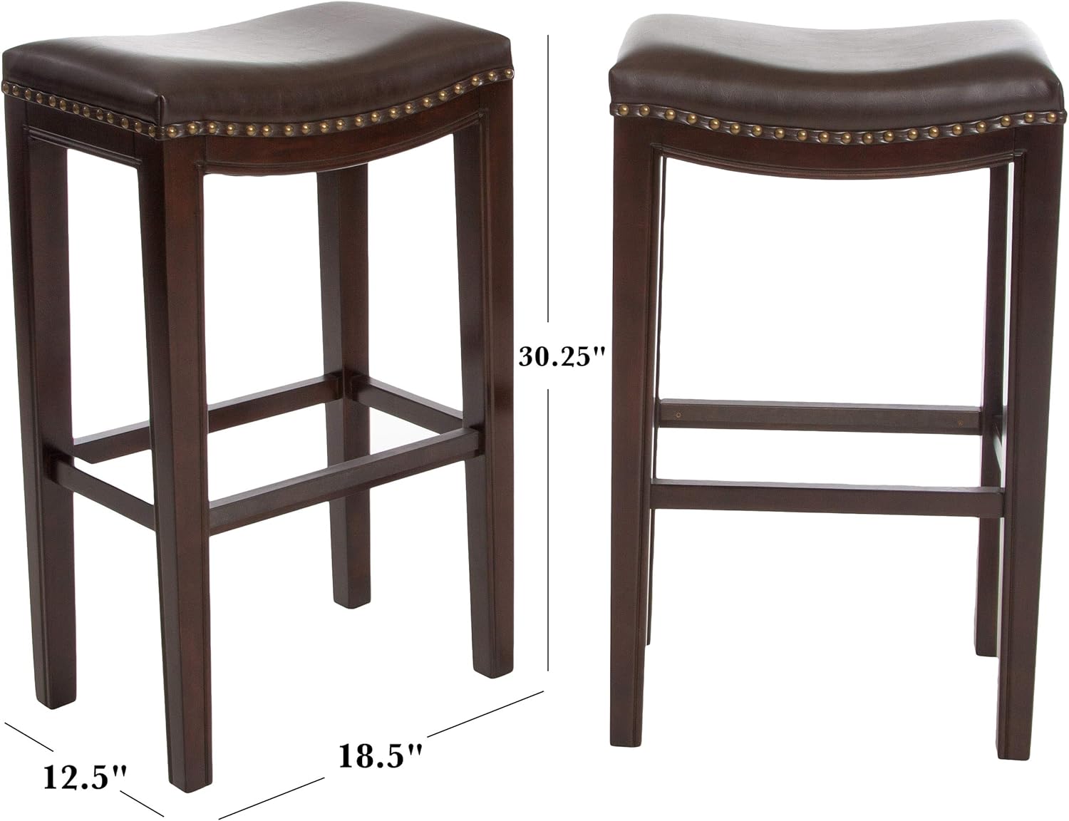 Christopher Knight Home Avondale Backless Bar Stools,12"D x 18.13"W x 30"H, 2-Pcs Set, Brown - Grand Goldman