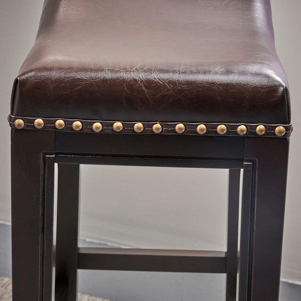 Christopher Knight Home Avondale Backless Bar Stools,12"D x 18.13"W x 30"H, 2-Pcs Set, Brown - Grand Goldman