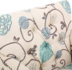 Christopher Knight Home Harrison Fabric Tufted Club Chair, White / Blue (29.5"D x 28"W x 33.5"H) - Grand Goldman