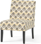 Christopher Knight Home Kendal Traditional Fabric Accent Chair, Print, Matte Black, 22.5D x 29.5W x 32H in - Grand Goldman