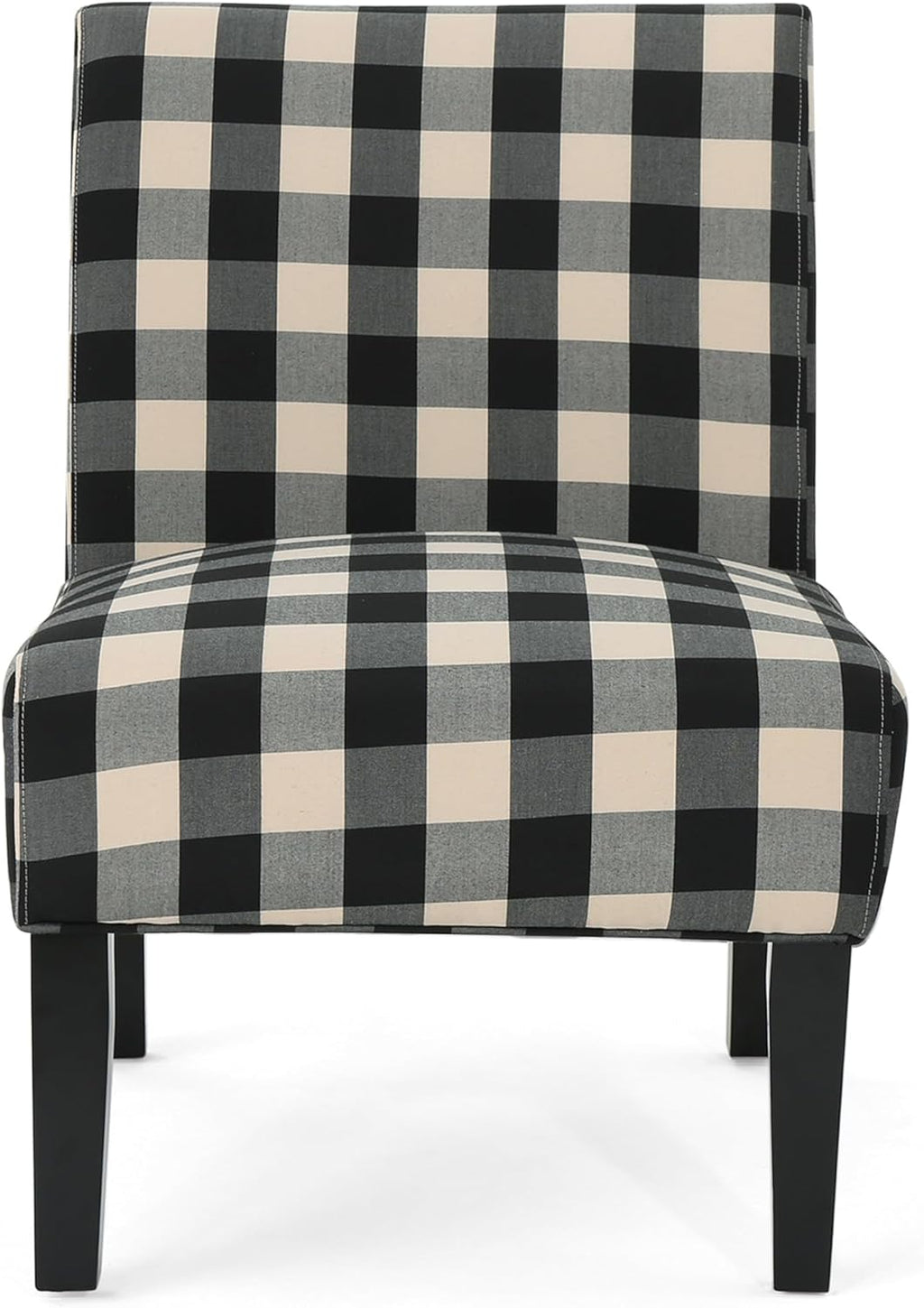 Christopher Knight Home Kendal Traditional Fabric Accent Chair, Print, Matte Black, 22.5D x 29.5W x 32H in - Grand Goldman