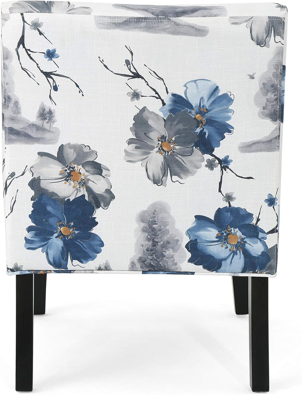 Christopher Knight Home Kendal Traditional Fabric Accent Chair, Print, Matte Black, 22.5D x 29.5W x 32H in - Grand Goldman