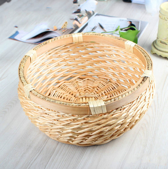 Circular rattan basket for storage - Grand Goldman