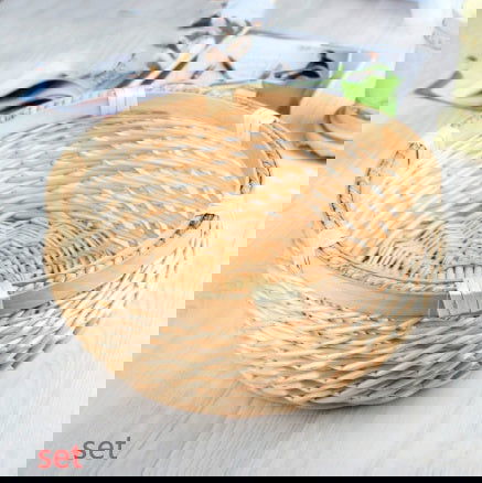 Circular rattan basket for storage - Grand Goldman