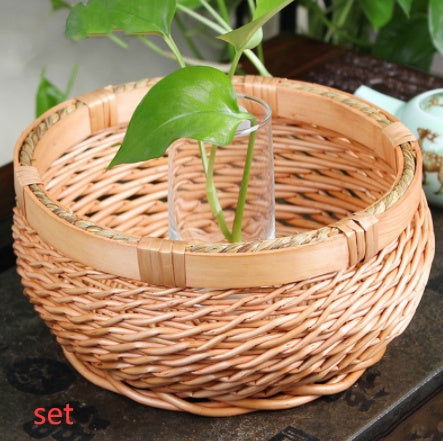 Circular rattan basket for storage - Grand Goldman