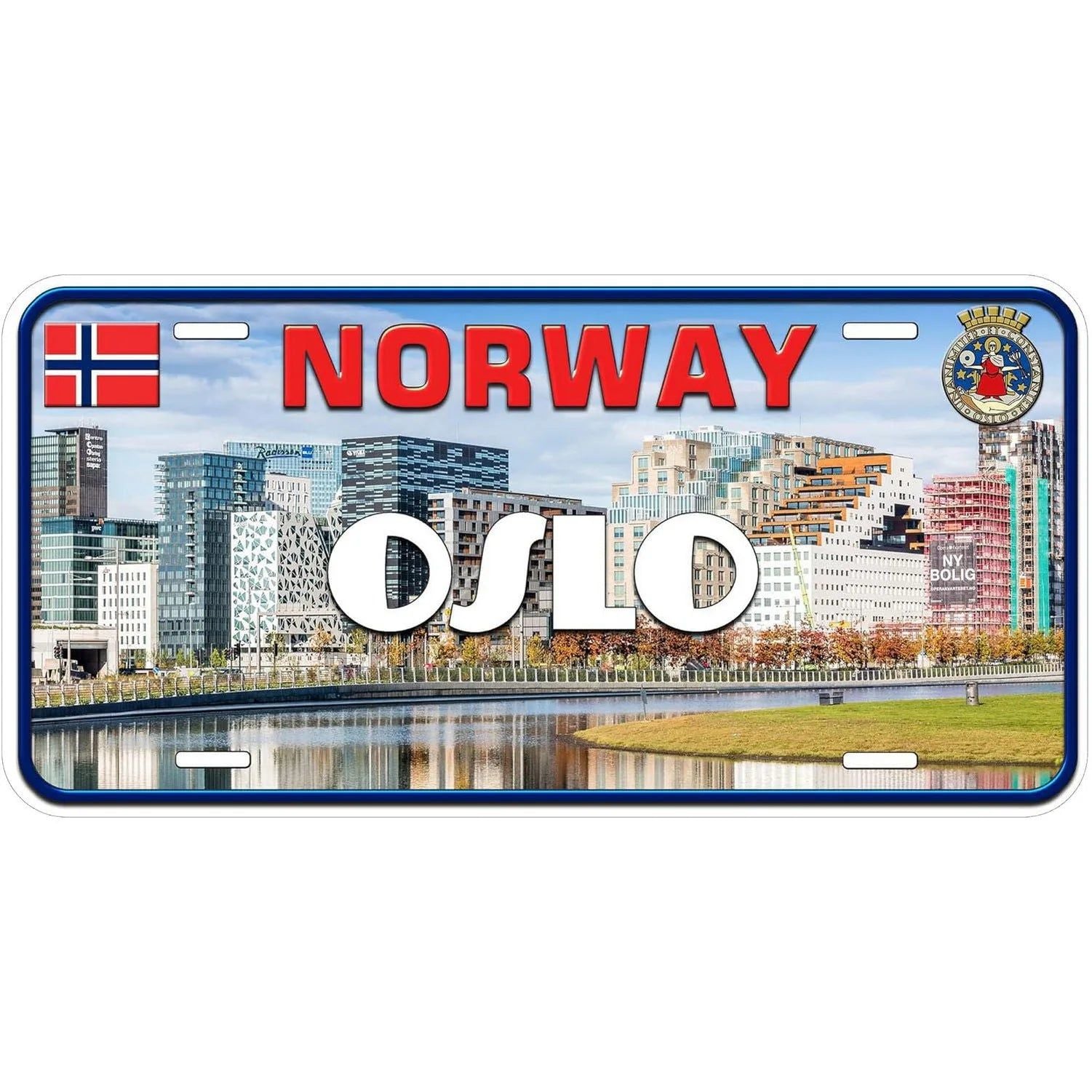 City License Plate New York Zurich Athens Toronto Vintage Rusty Metal Tin Sign Metal Car Tag 6X12 Inches For Garage Cafe Bar Pub - Grand Goldman