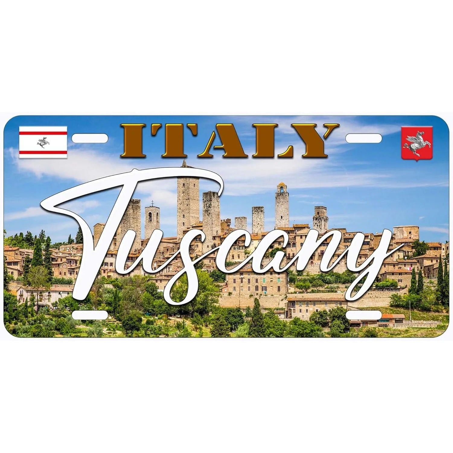 City License Plate New York Zurich Athens Toronto Vintage Rusty Metal Tin Sign Metal Car Tag 6X12 Inches For Garage Cafe Bar Pub - Grand Goldman