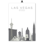 City Map Paris Canvas Painting Nordic Poster - Grand Goldman