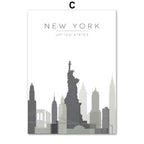 City Map Paris Canvas Painting Nordic Poster - Grand Goldman