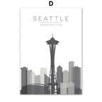 City Map Paris Canvas Painting Nordic Poster - Grand Goldman