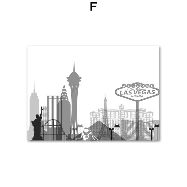 City Map Paris Canvas Painting Nordic Poster - Grand Goldman