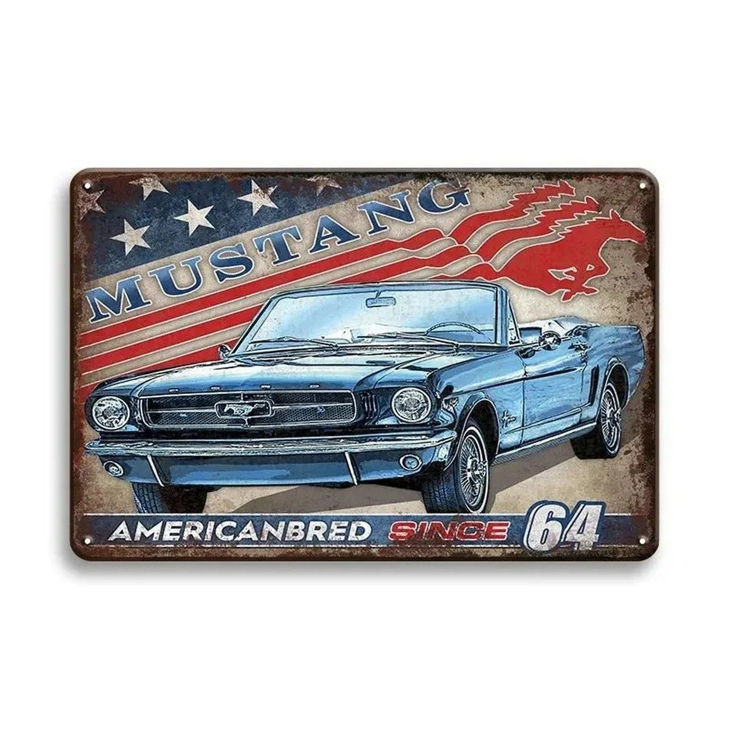 Classic Car Metal Tin Signs Vintage Auto Retro Tin Plaque Man Cave Game Room Decor Home Bar Club Cafe Garage Wall Art Decoration - Grand Goldman