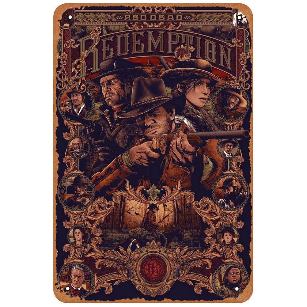 Classic Movie Metal Tin Signs Vintage Plaque Plate Retro Wall Art Posters for Garage Man Cave Bar Pub Iron Painting Decoration - Grand Goldman