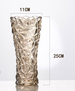 Classical European Golden Crystal Glass Vase Creative Glass Flower - Grand Goldman