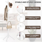 Coat Rack, Freestanding Coat Rack with 8 Hooks and 3 Adjustable Size Tree Coat Racks for Bedroom, Hallway, Entrance, Office, for Hats, Coats, Scarves, Handbags - Grand Goldman