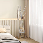 Coat Rack Hat Stand Free Standing Display Hall Tree Metal Hat Hanger Garment Storage Holder with 9 Hooks for Clothes Hats and Scarves in Gold,17.72"Wx17.72"Dx70.87" - Grand Goldman